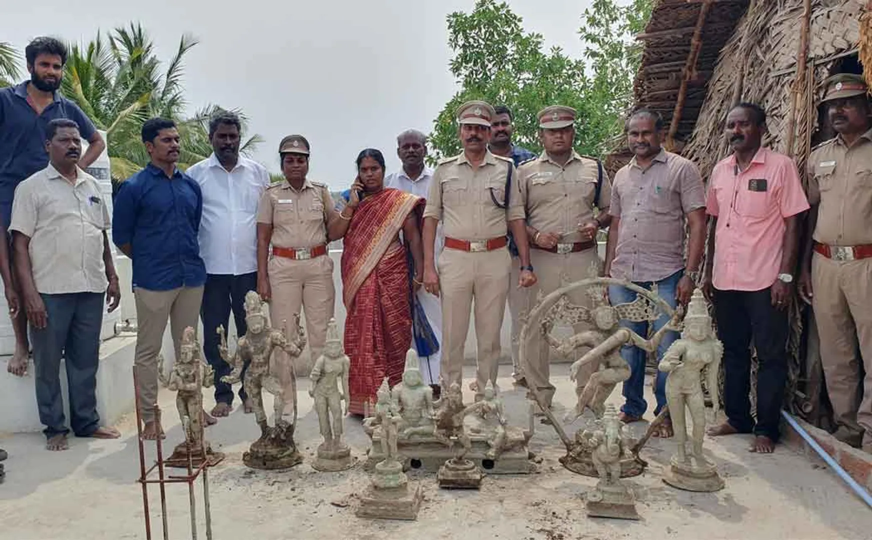  9 Ancient Metal Sami Idols Found While Digging a Pit Near Kattumannarkoil