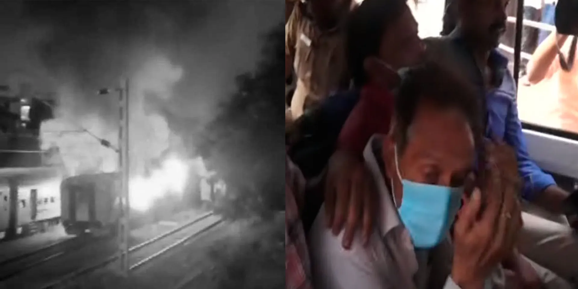  Train fire accident- 5 people booked 