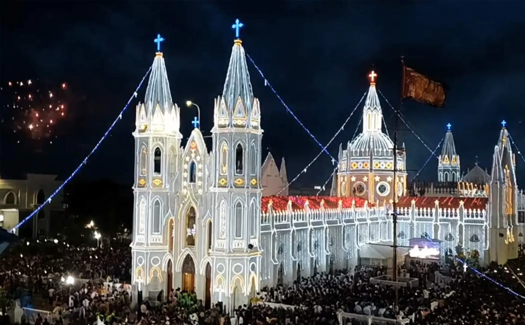 Velankanni Cathedral glows  in festival