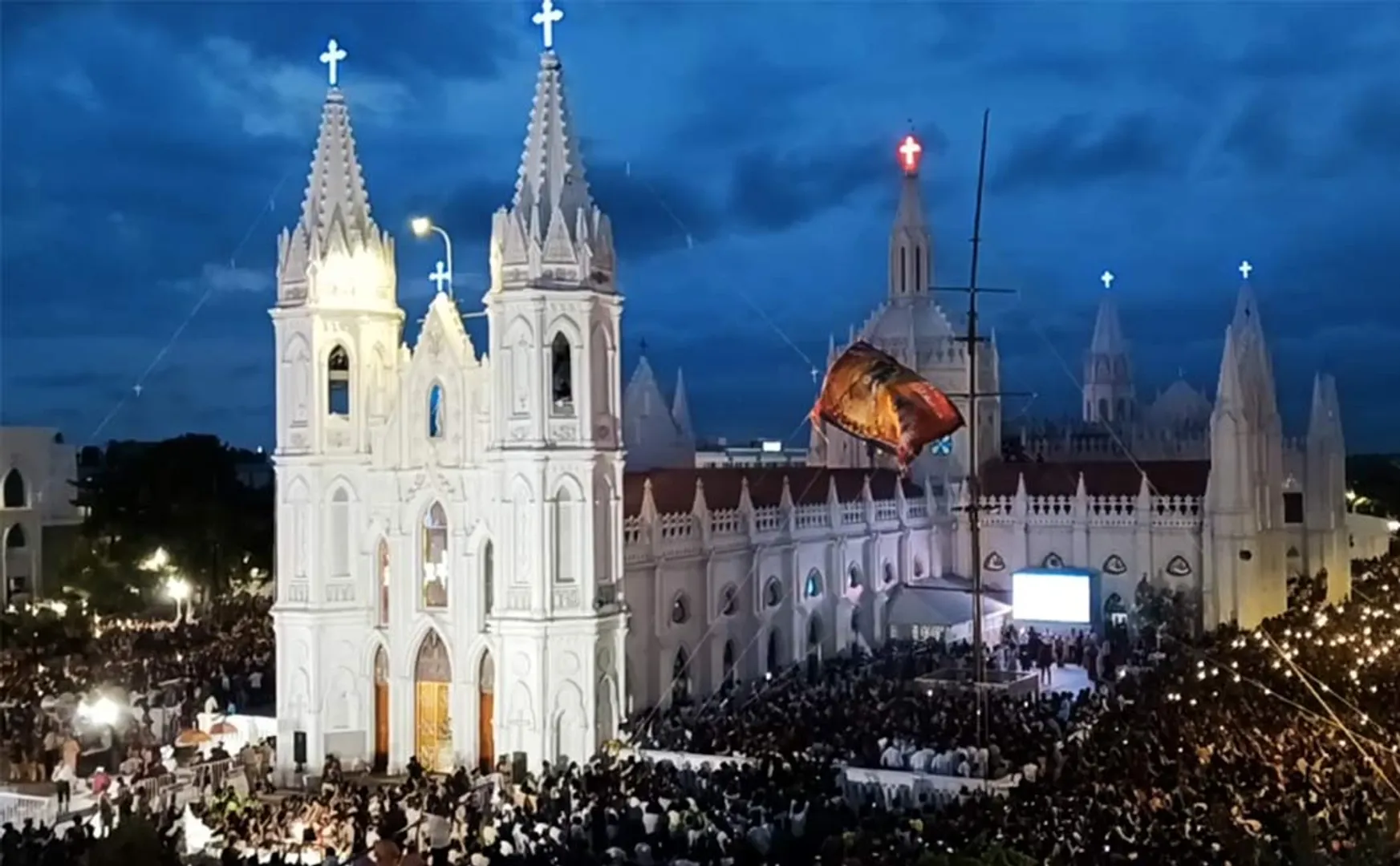  Velankanni Matha Temple flag hoisting begins with a bang