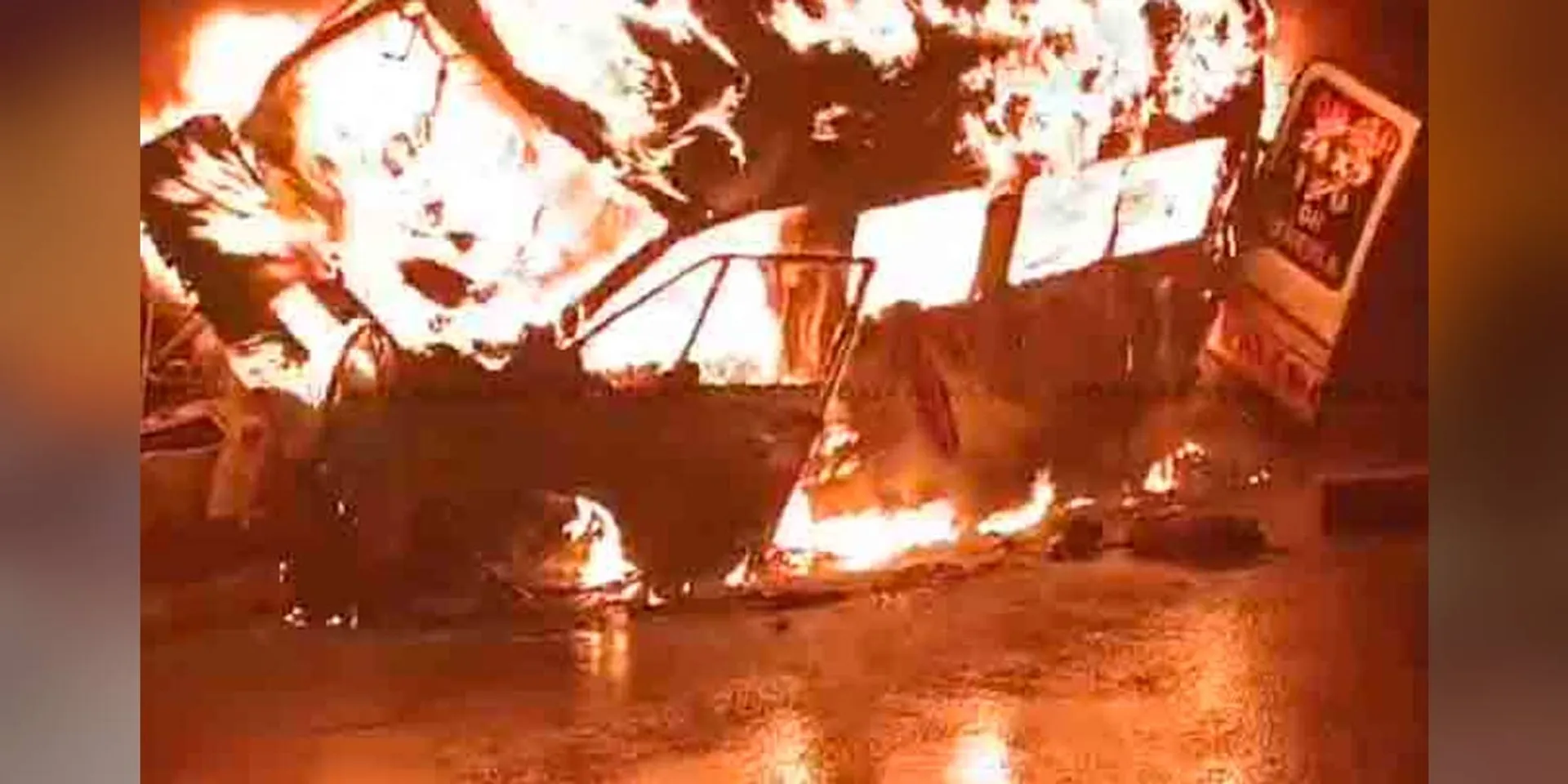  Ambulance burnt down in government hospital