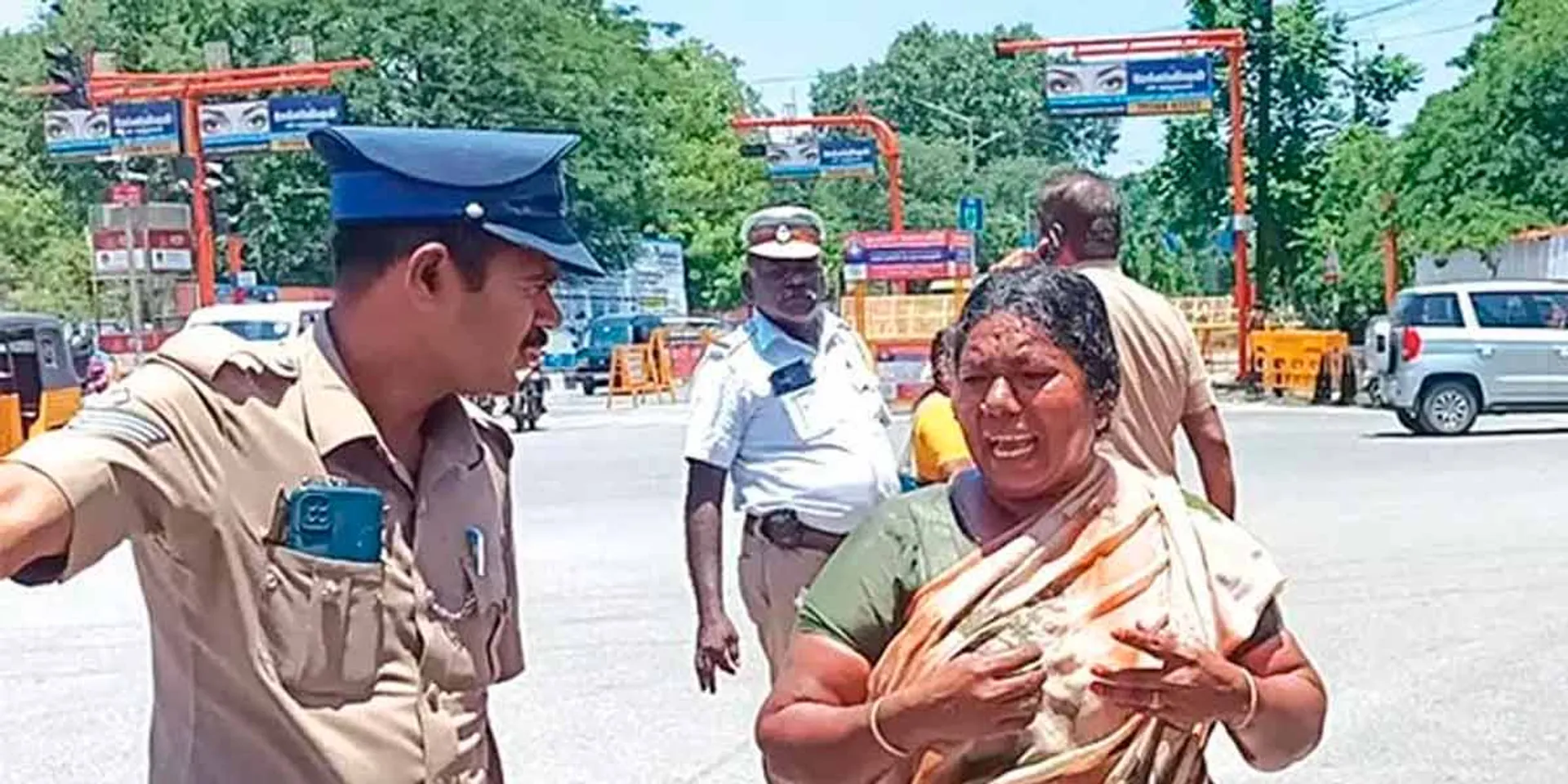 A woman farmer tried to after being threatened by a BJP leader