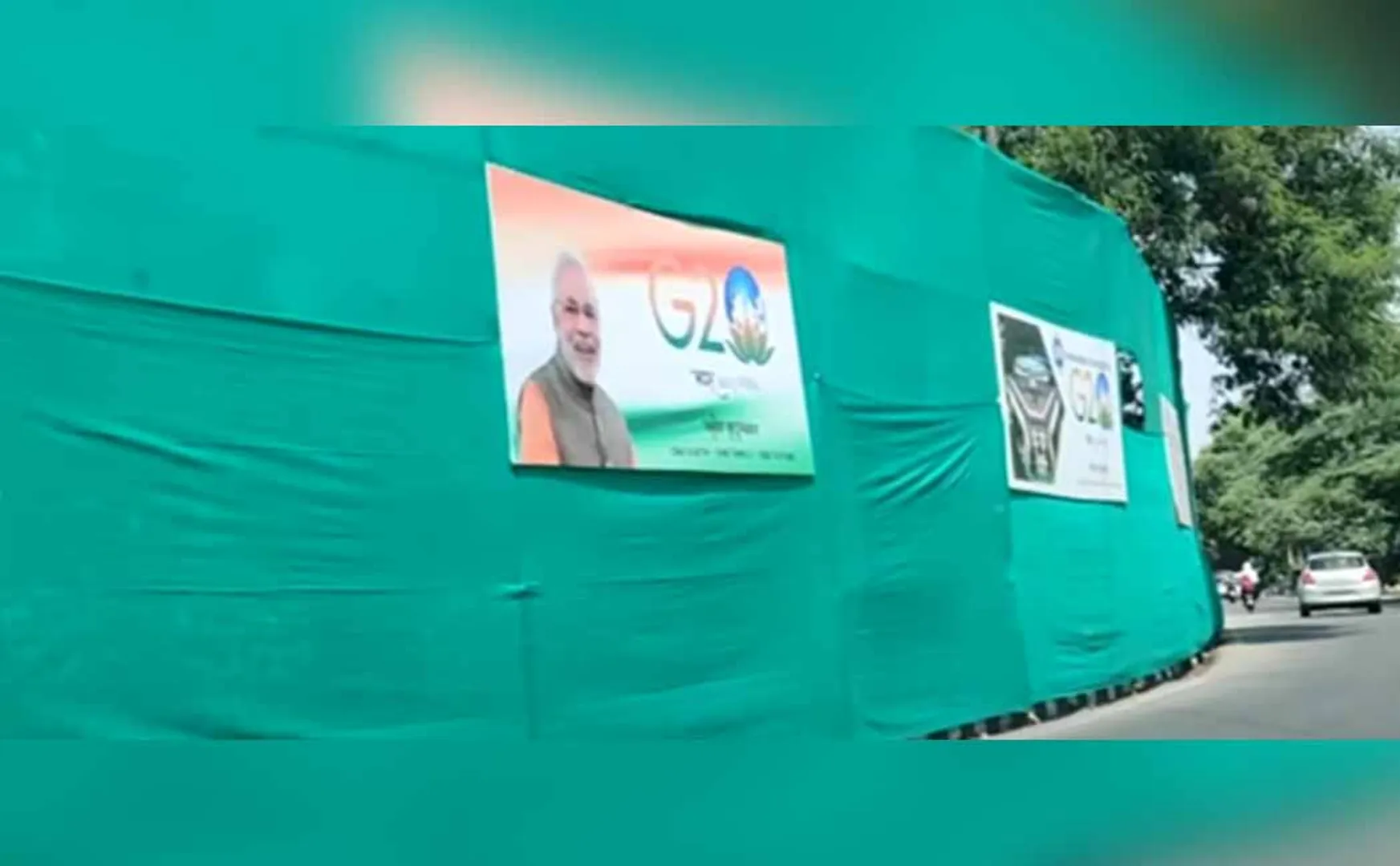 G20 Summit Covering of slums in Delhi