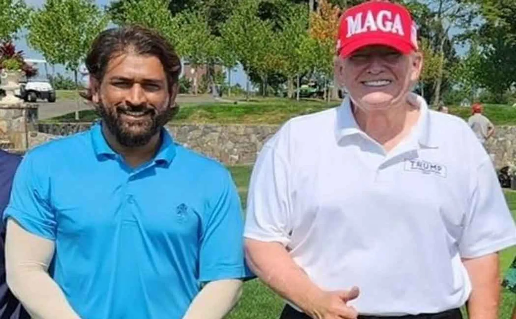 Dhoni competed with Trump!  viral video 
