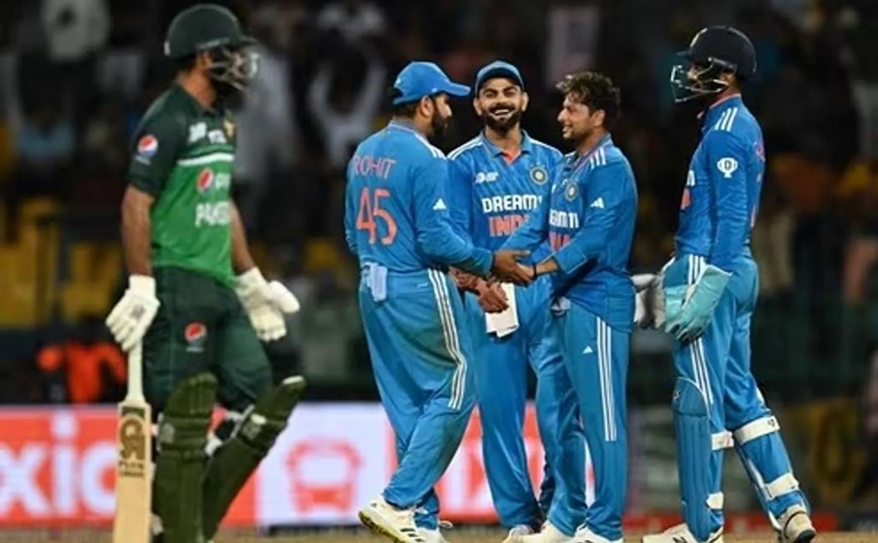 India won by defeating Pakistan by 228 runs!