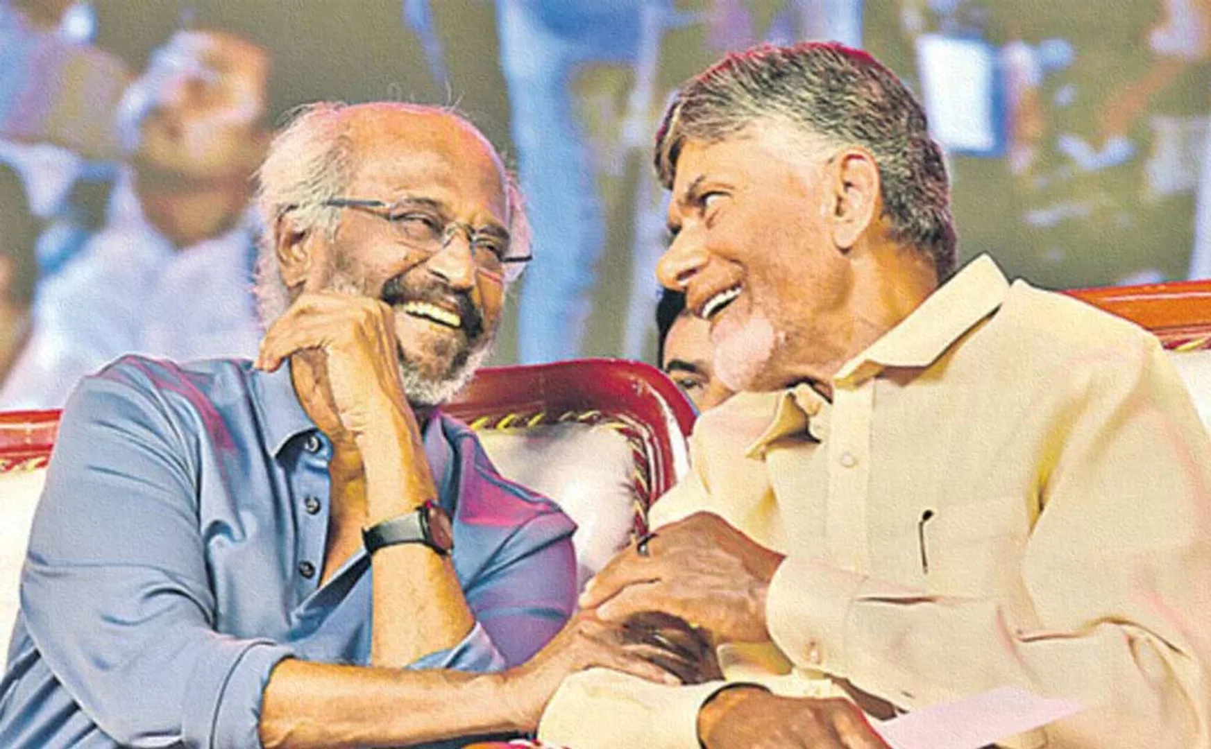 chandrababu Naidu in jail  Rajini consoled to his son