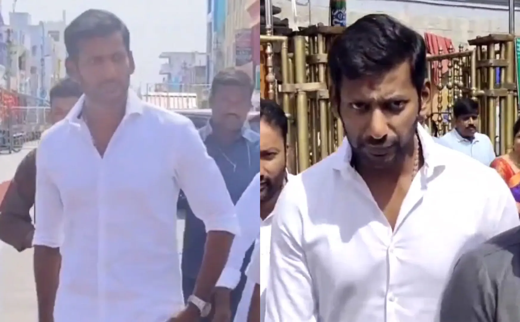 vishal visit tirupathi temple 