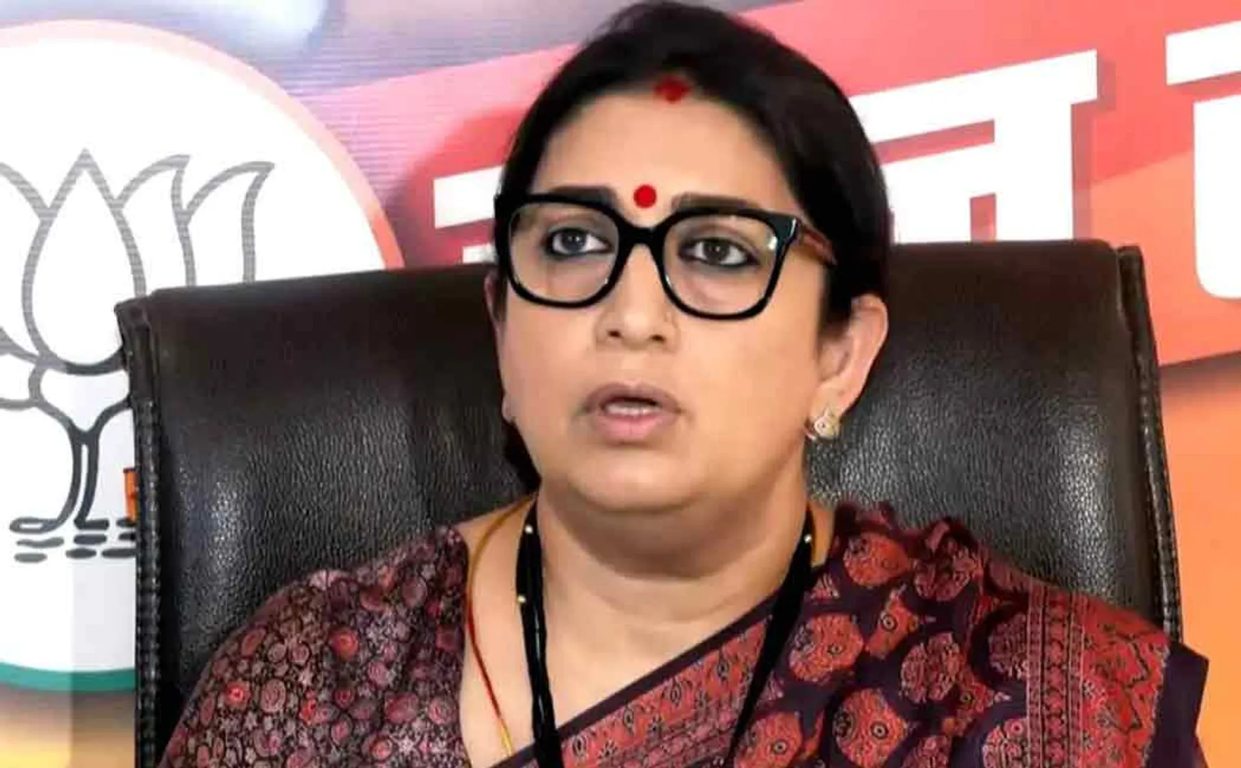 Union Minister Smriti Irani says Congress does not want to empower poor women" - 