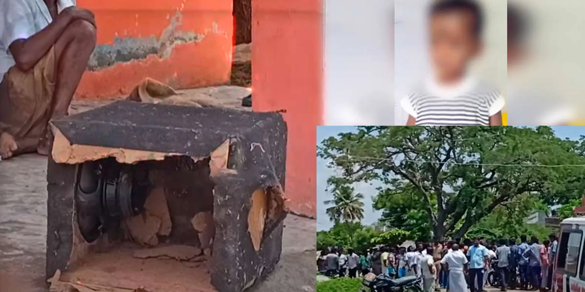 A boy's body inside a speaker box; A horrifying incident