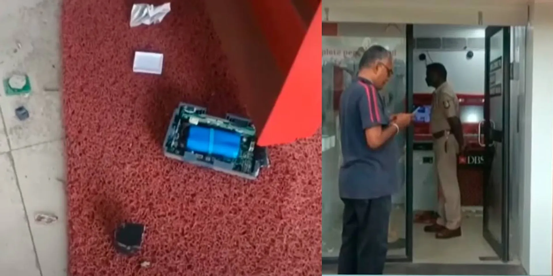  Attempted robbery by breaking ATM machine; theft from nearby shops when cash was not available