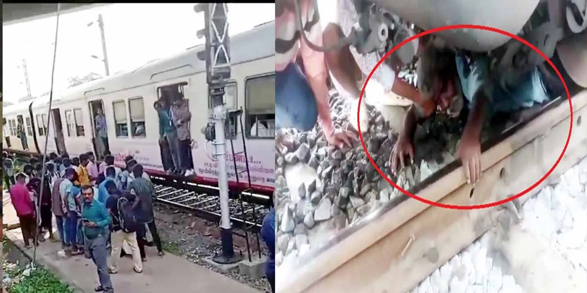An old man tried to jumping on a train -The video of being rescued alive went viral!