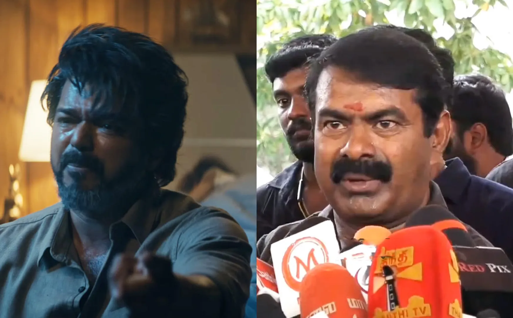 seeman support  vijay for his leo trailer issue 