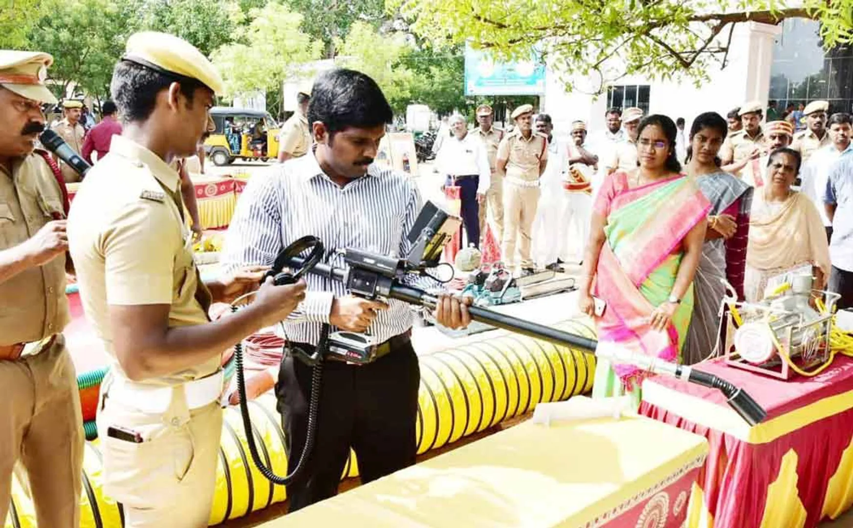 Fire prevention drill at Trichy District Collectorate