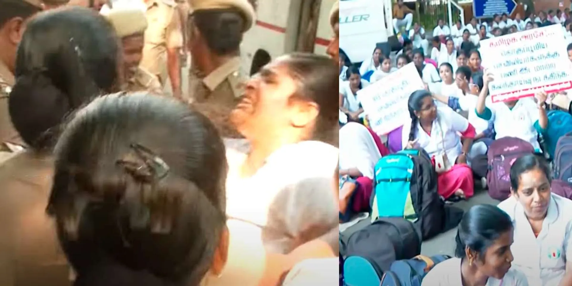 Nurses involved in the struggle were arrested