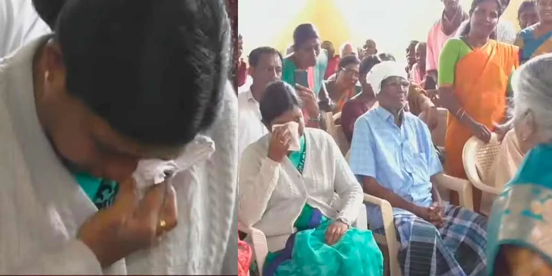 District Collector broke down in tears