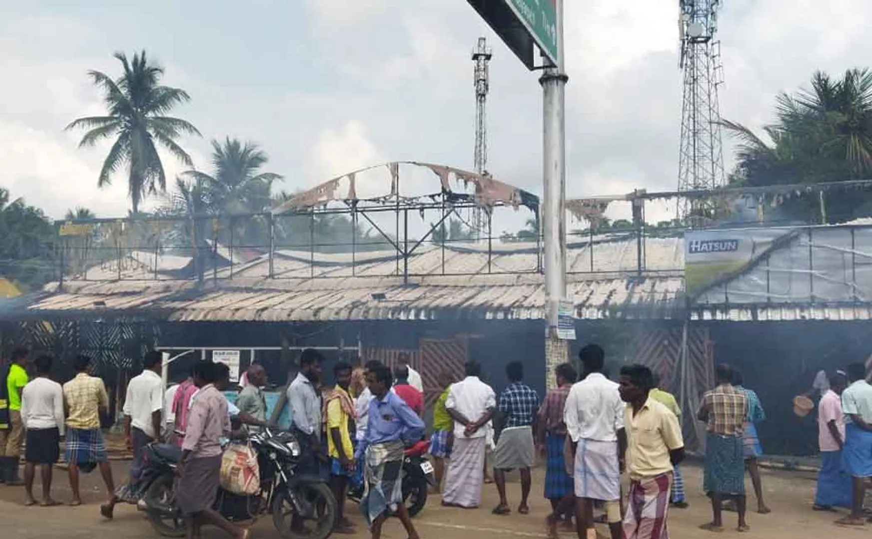 Fire accident in puthukottai hotel 