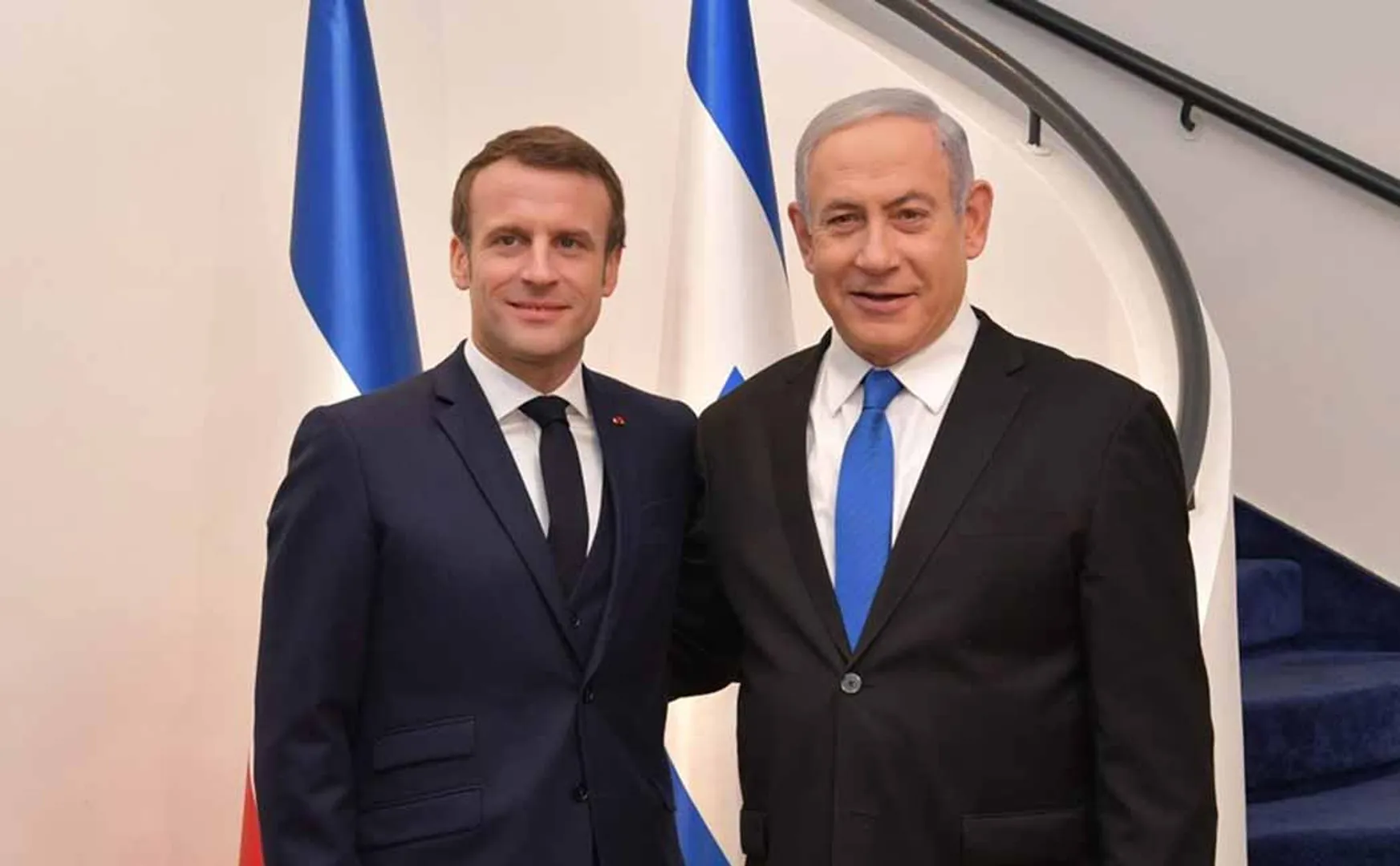  French President meet isreal PM 