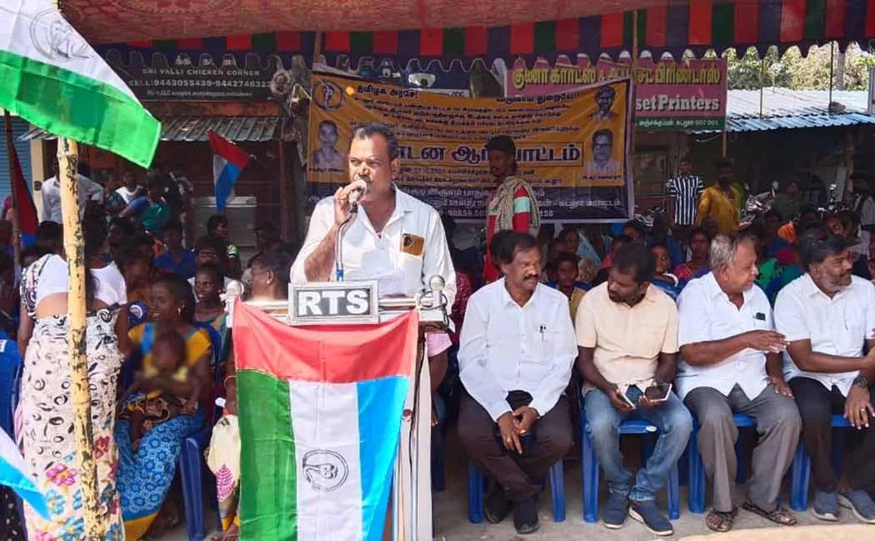 Tribal people struggle against the government in Panruti