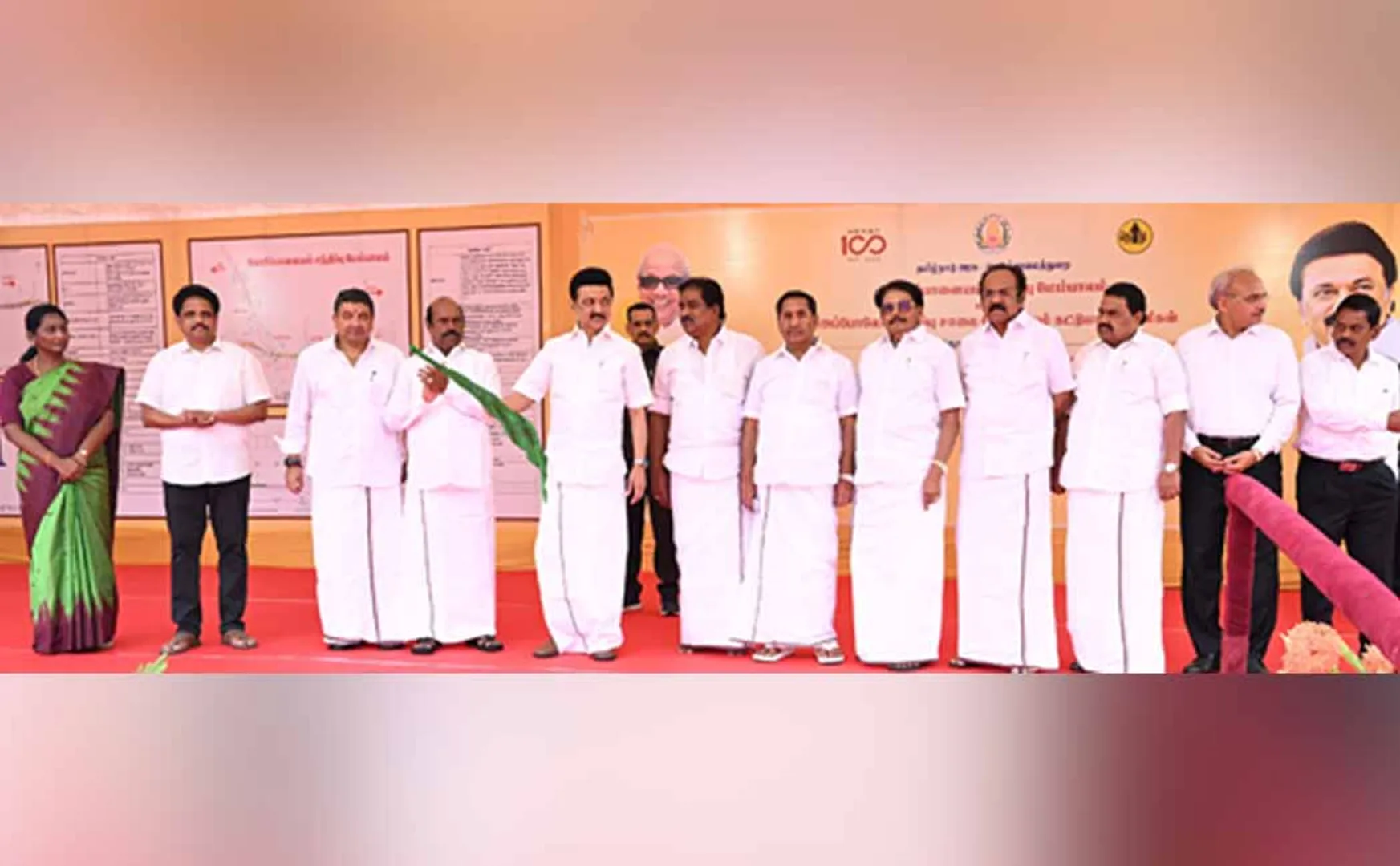 Chief Minister M.K.Stalin started the construction work