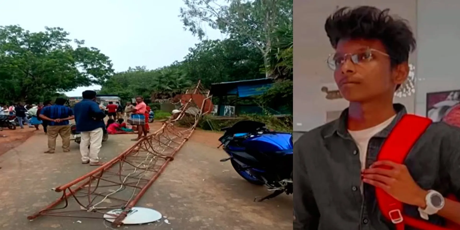  College student lose their live after camera tower falls; incident in Thiruvallur