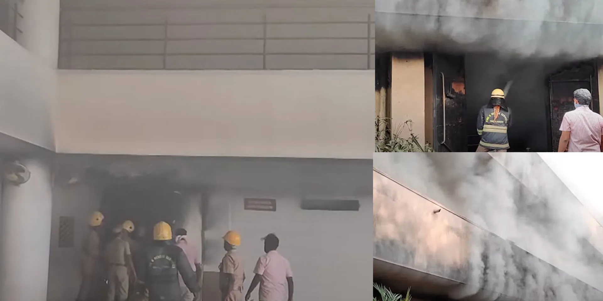 Burnt about college; The panicked students left