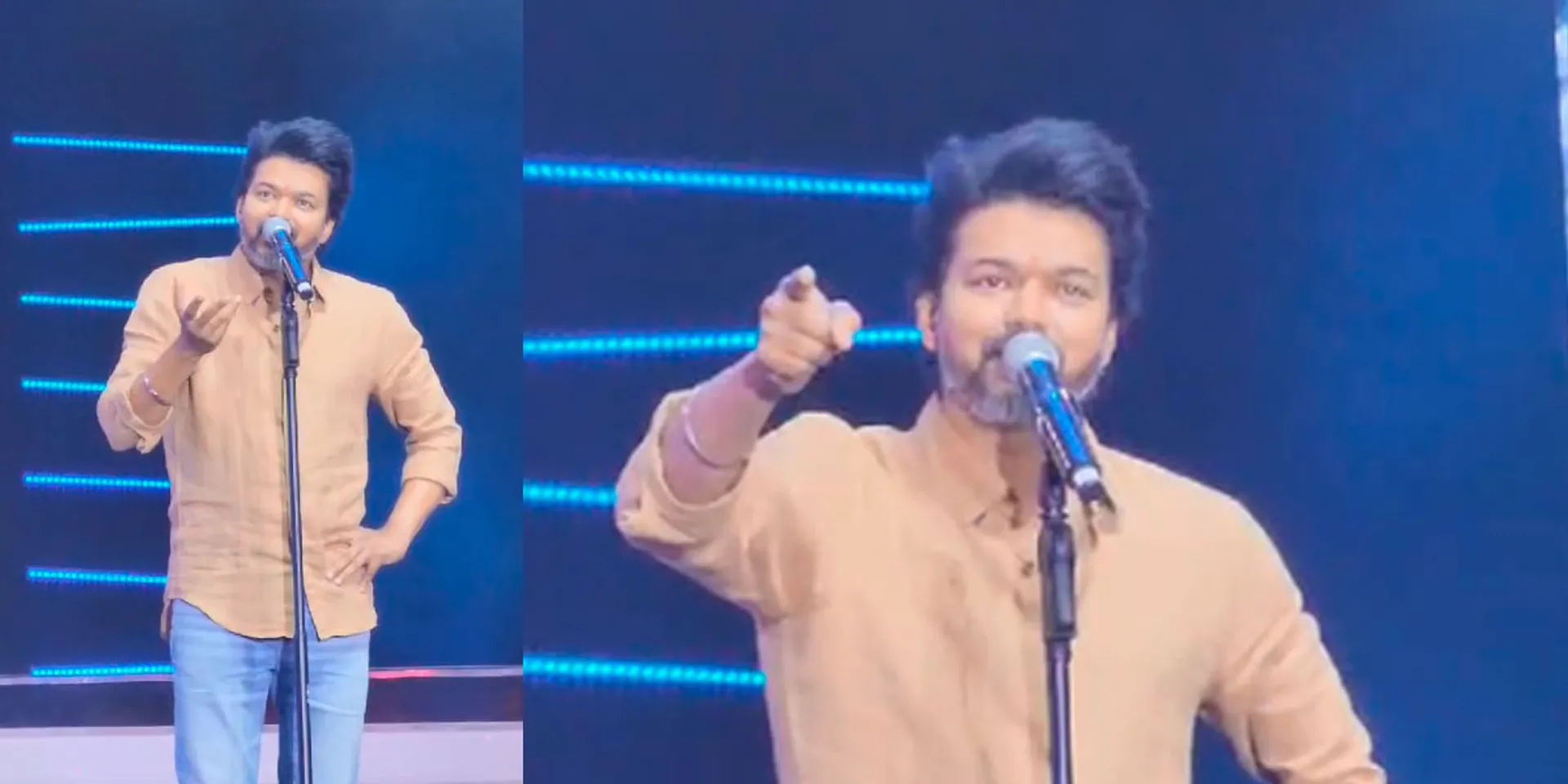"Who is the rabbit? Who is the elephant?''-Vijay told a short story as usual