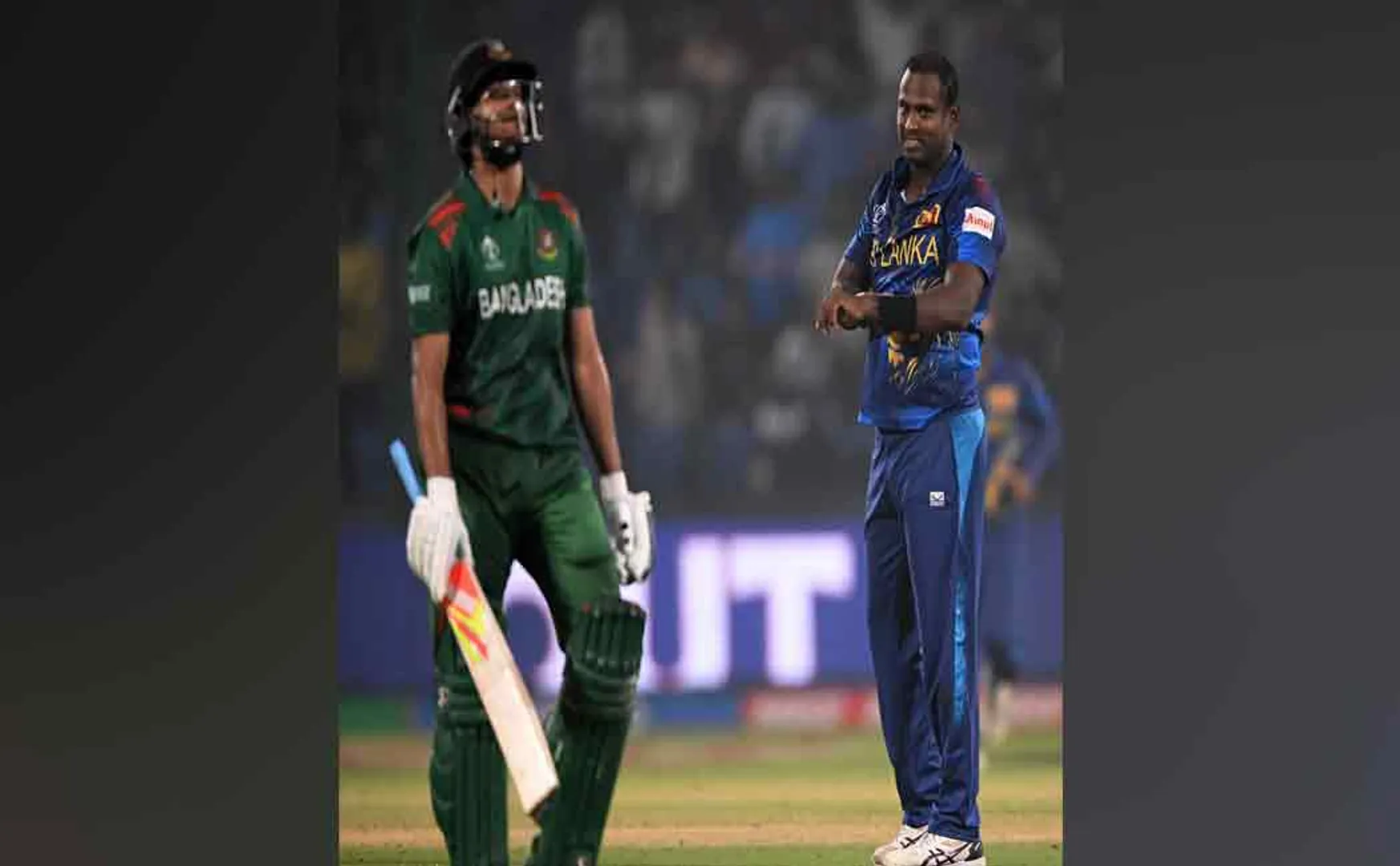 Mathews falls in a strange way! Sri Lanka lost to Bangladesh!