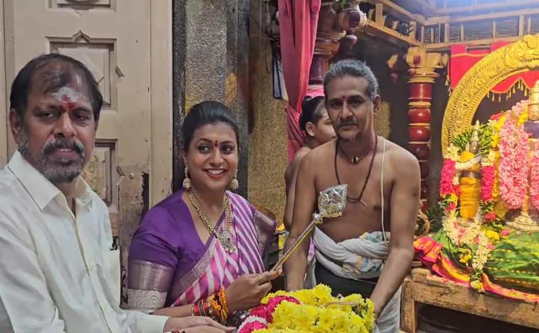 roja silver vel offering to Thiruthani Temple  for jagan mohan 