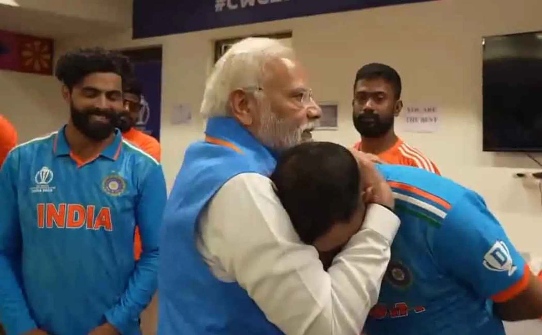 Prime Minister Narendra Modi met Indian players in dressing room video 