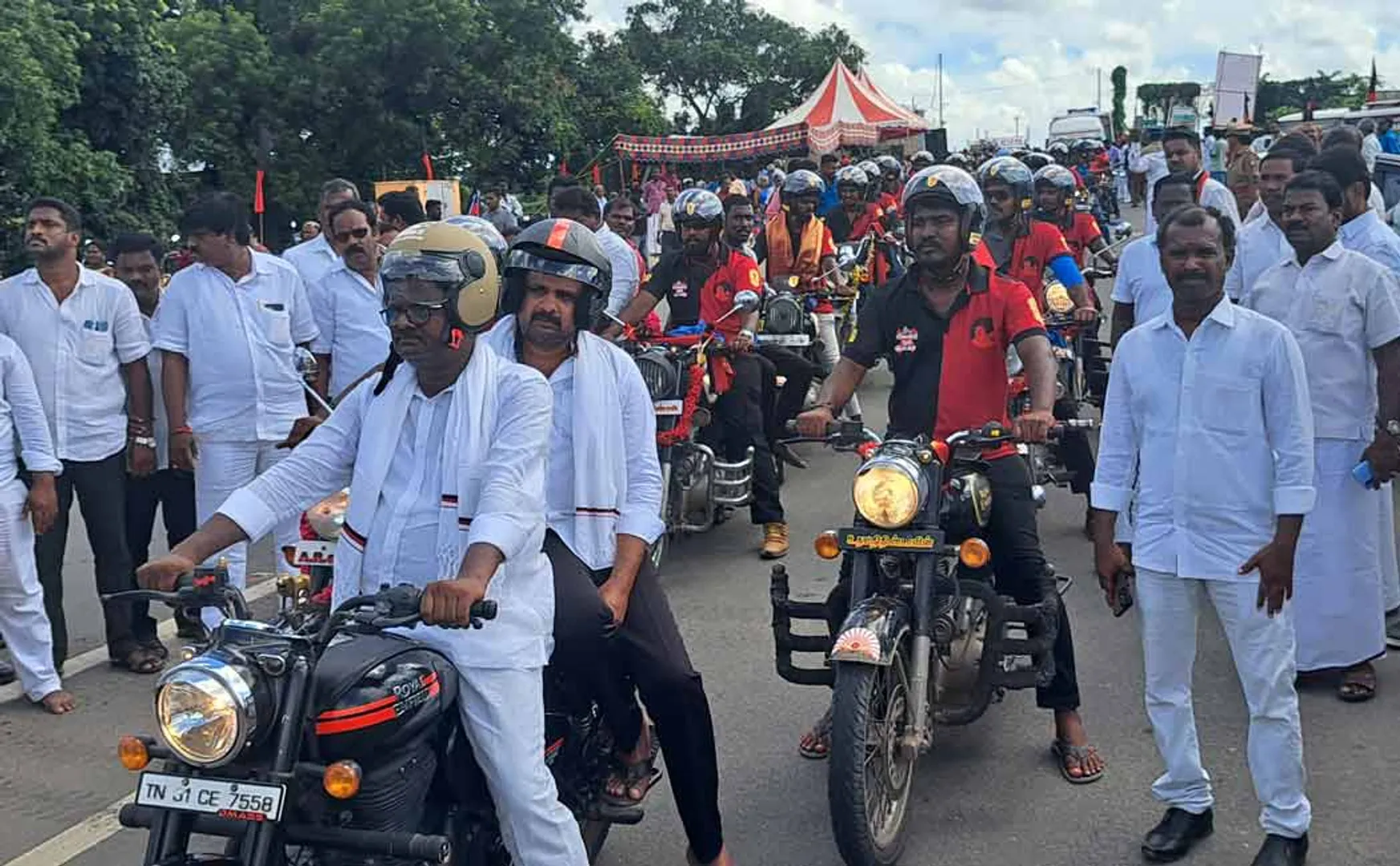 DMK Youth Conference Bike Rally in Cuddalore District