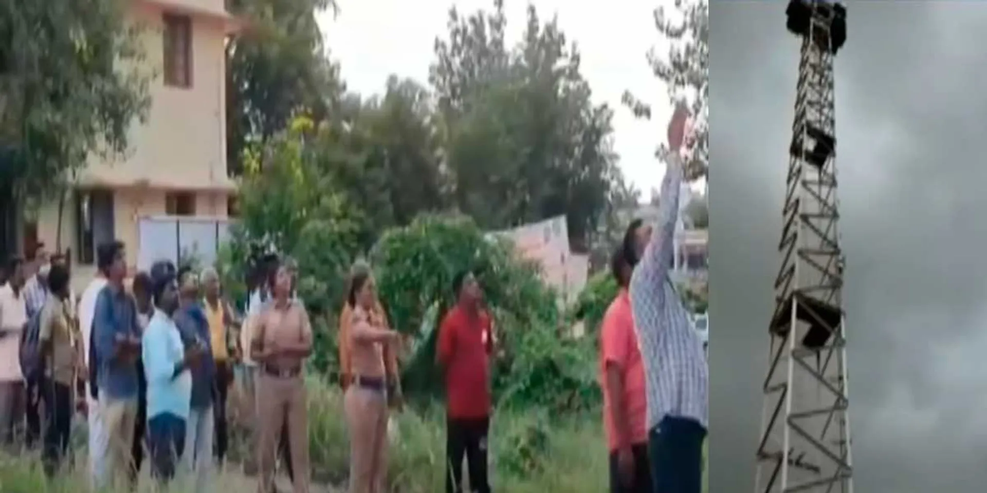 Northern State youth struggle by climbing minkopuram; Excitement in Erode
