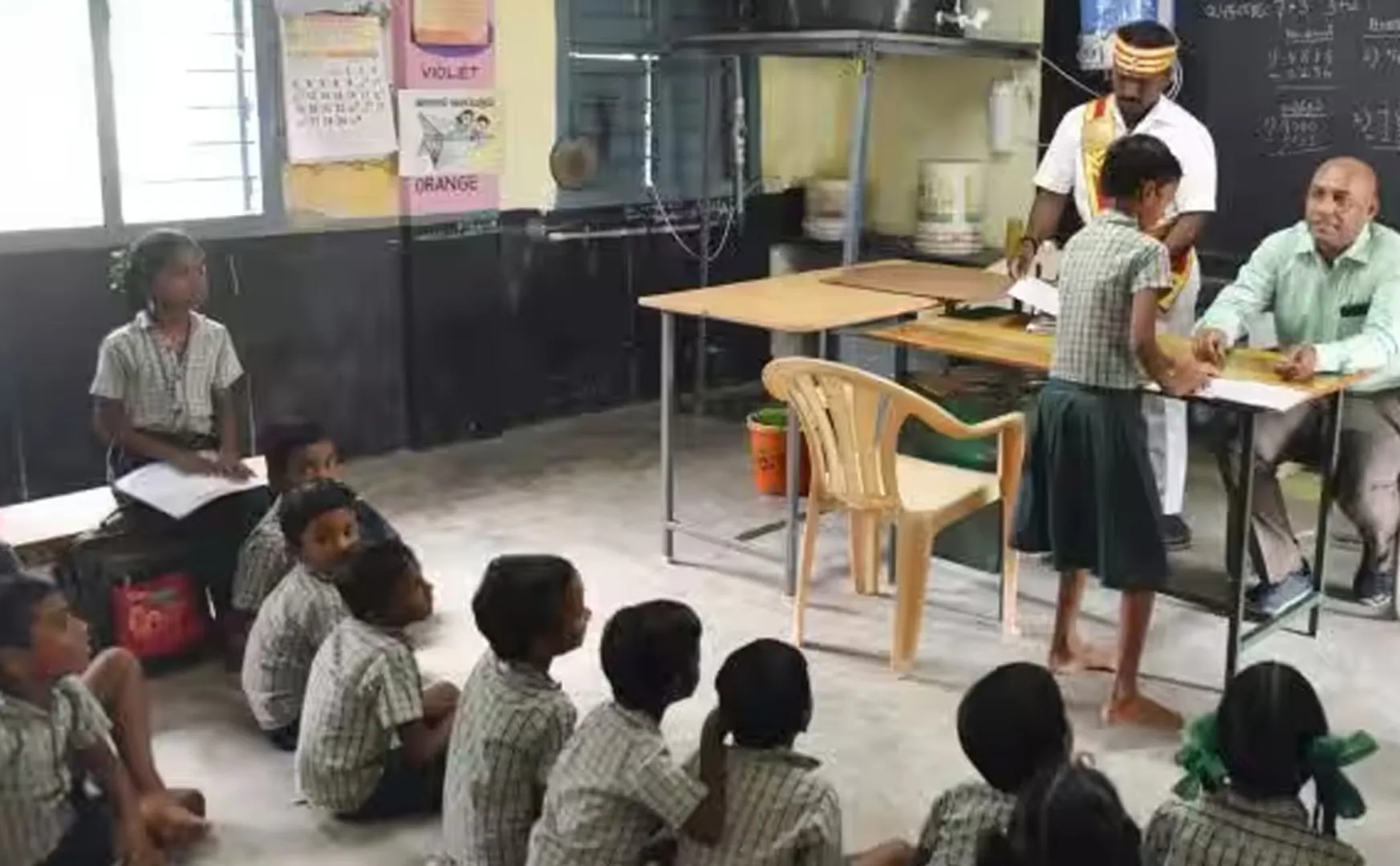 The district collector paid a surprise visit to the school; Action taken against late teachers