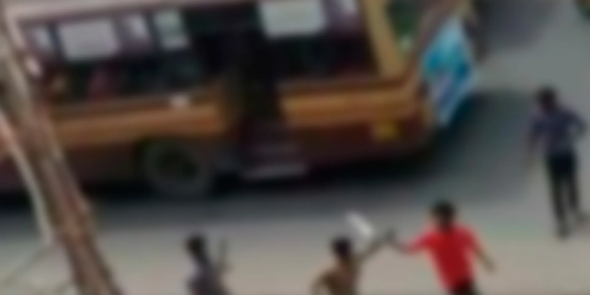 Students who hijacked the government bus and attacked the conductor!