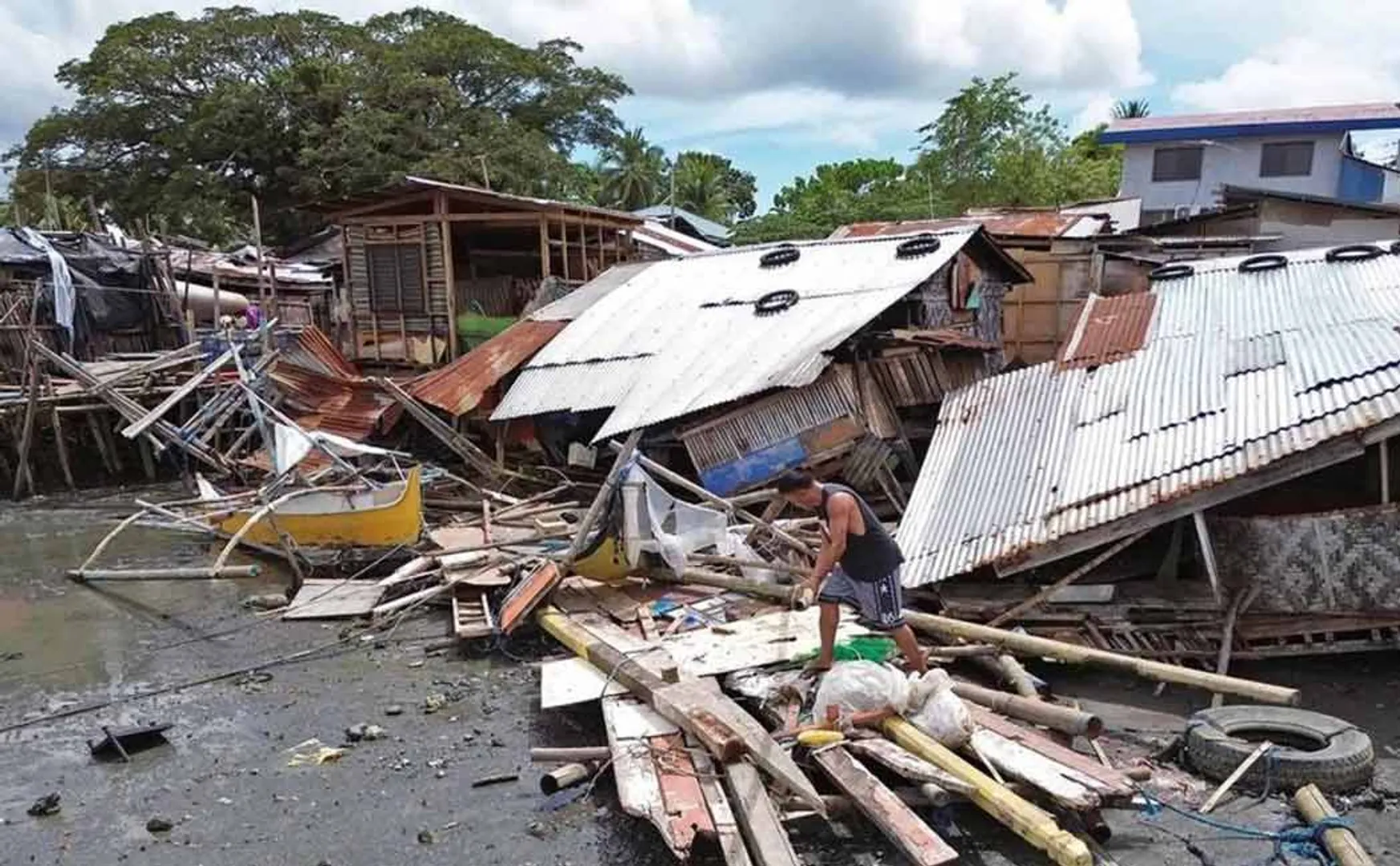 A powerful earthquake in the Philippines