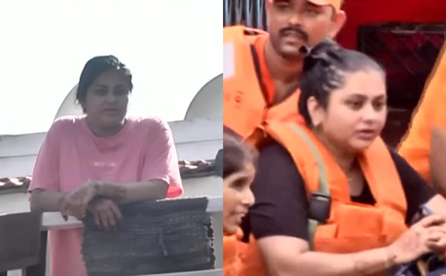 Namitha Rescued from cyclonemichaung 