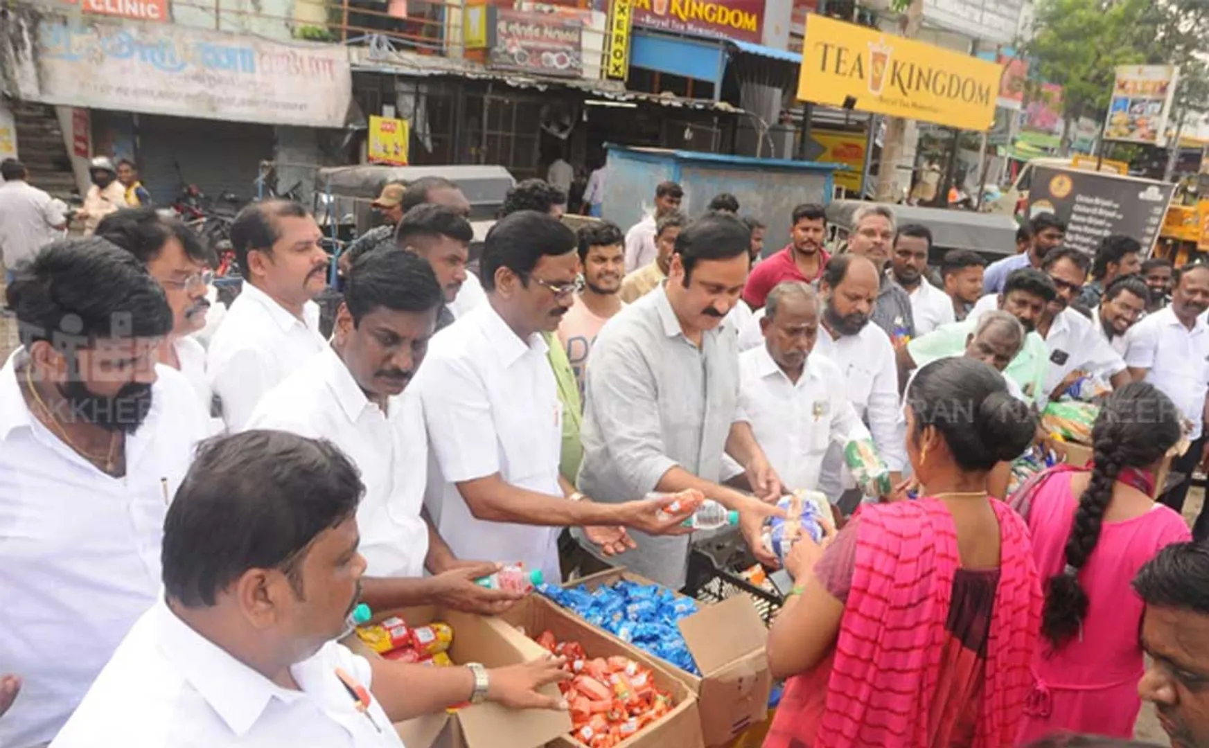 Ramadoss who provided essential items to the flood affected people