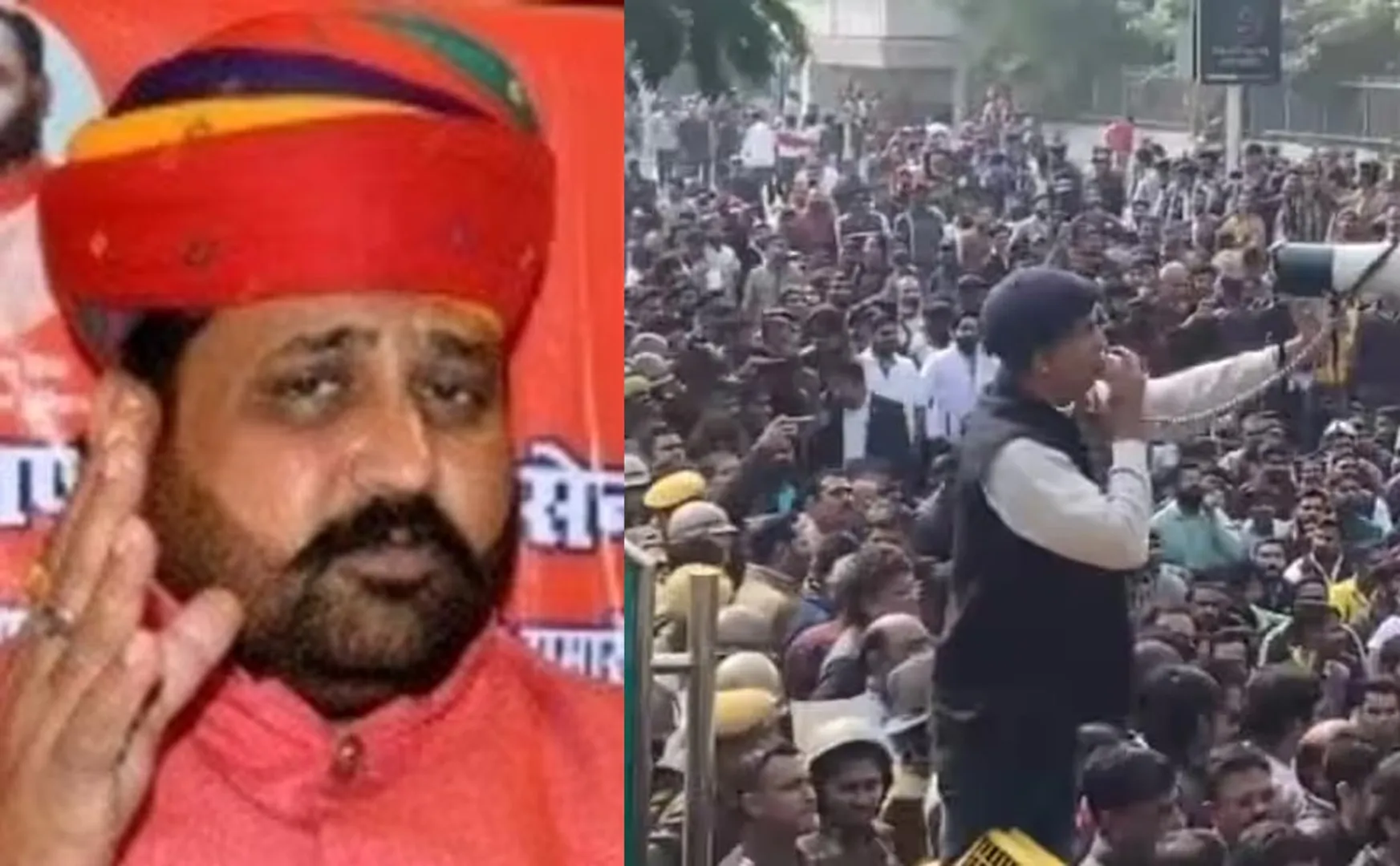 Rajput movement leader lost his life so Rail and road strike