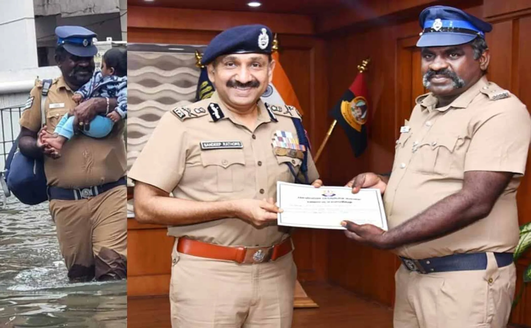The photo of the policeman that captured people's hearts  Commissioner who personally called and praised