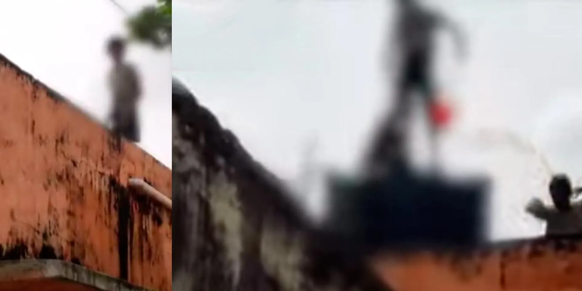 Students who dangerously cleaned the school water tank; A viral video