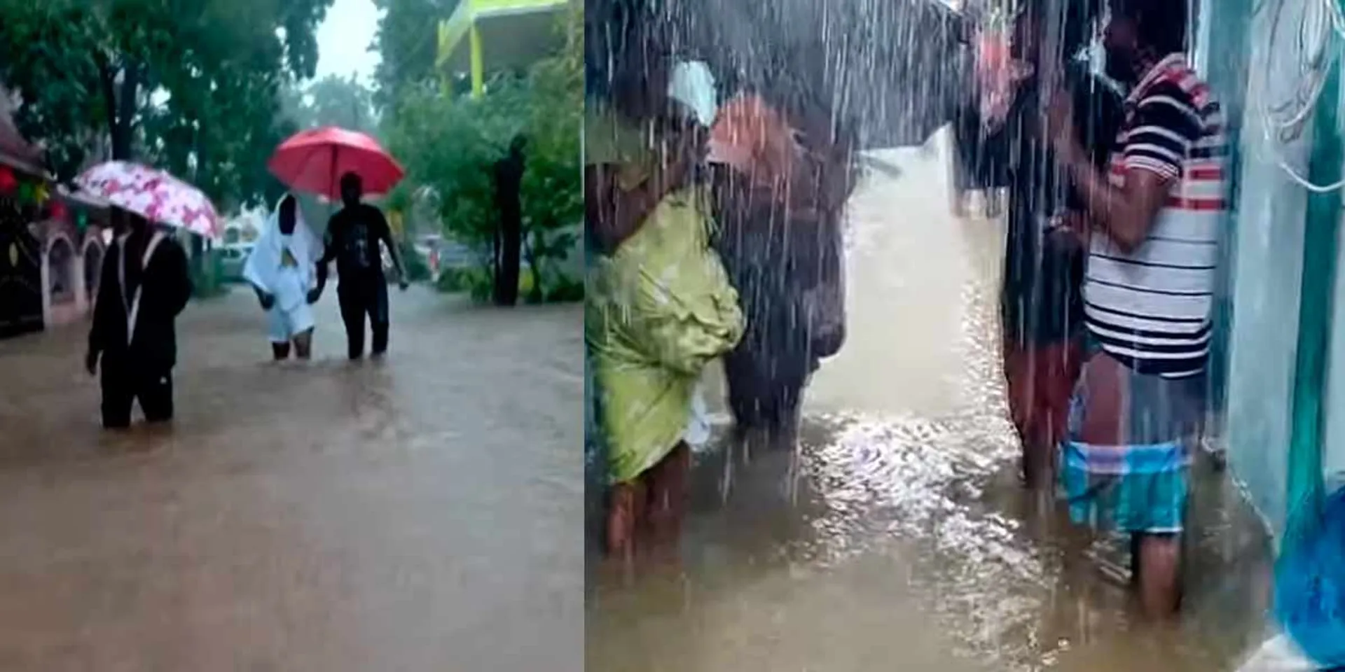 Very, very heavy rain warning; Flooded southern districts