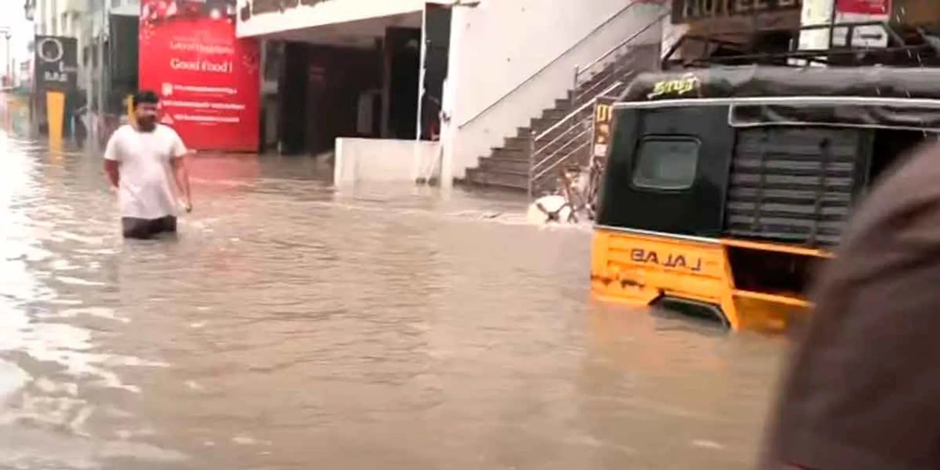 Second day rescue operation; Food delivery by helicopter