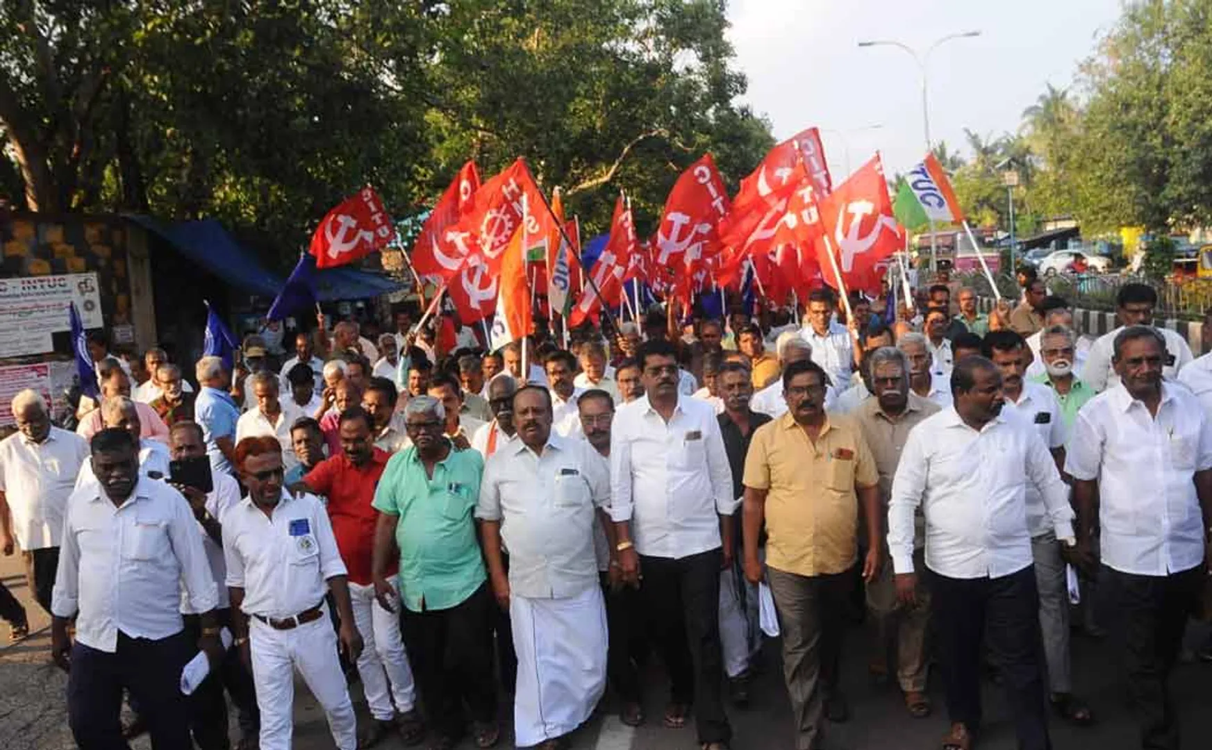 Trade unions rally at Transport Corporation (Pictures)