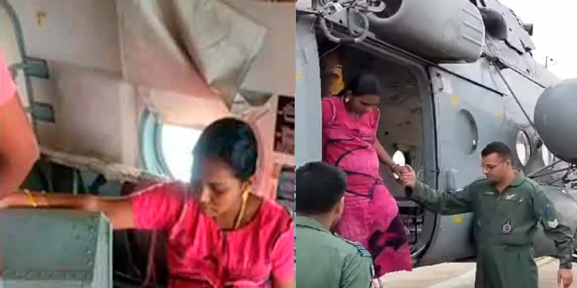  Woman rescued by helicopter has baby boy