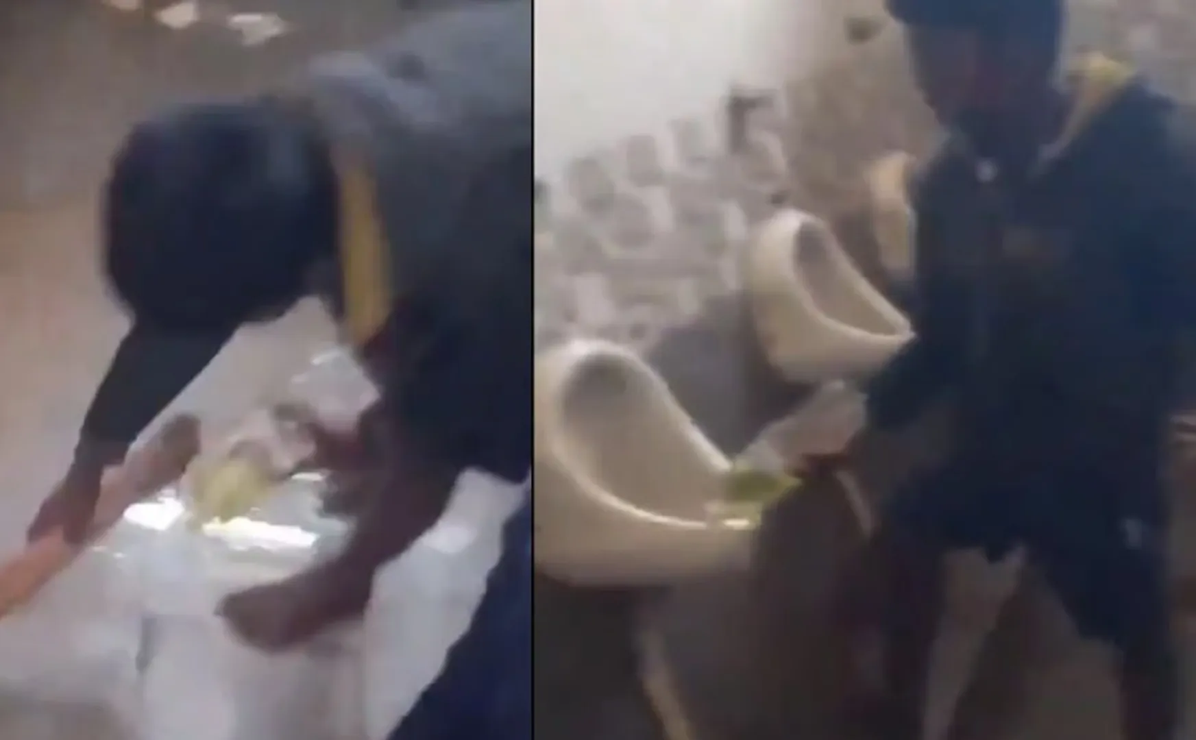 Government school students cleaning toilets in karnataka