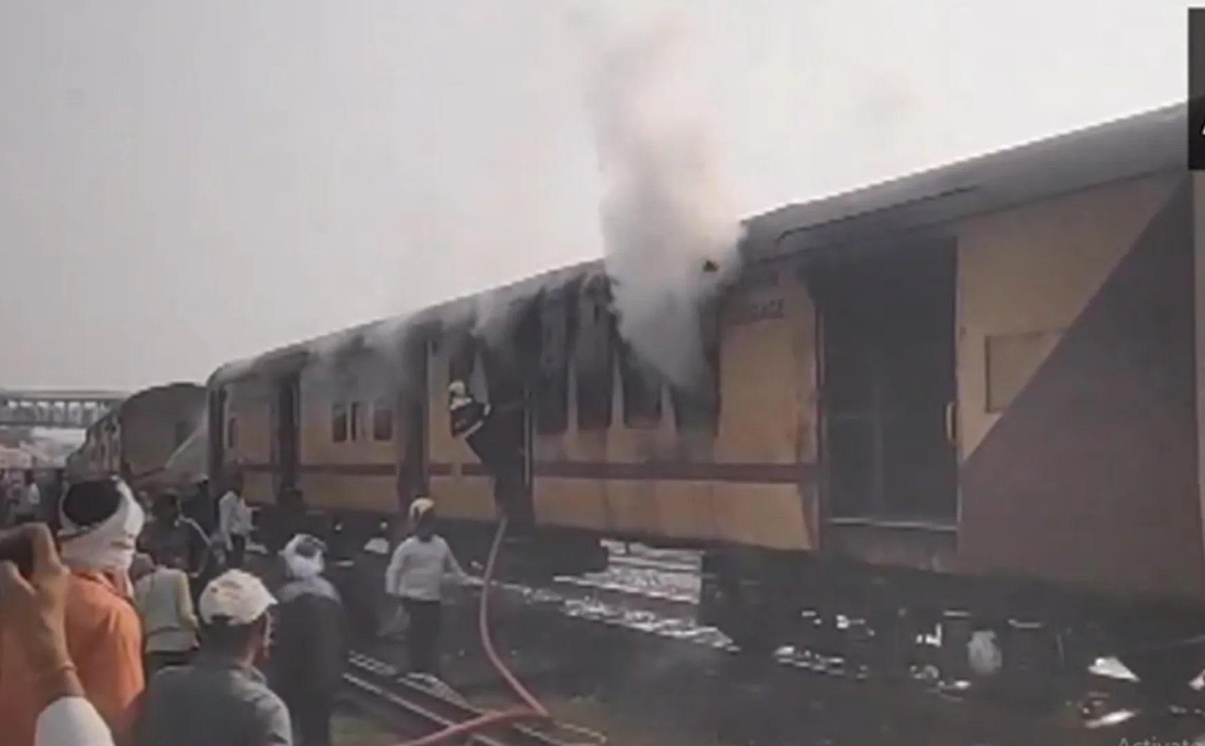 Terrible train fire in maharashtra