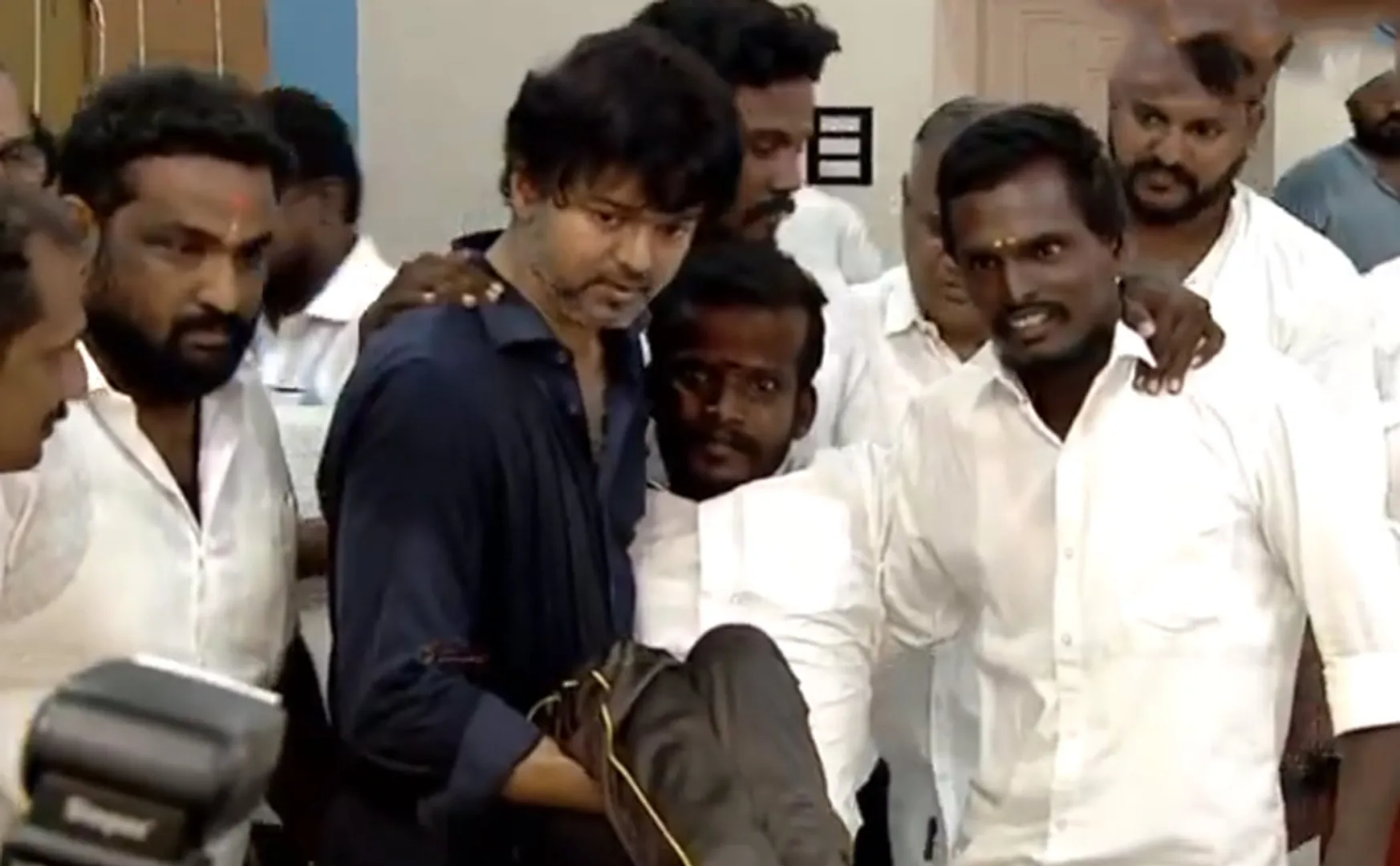 vijay  bearing differently abled person 