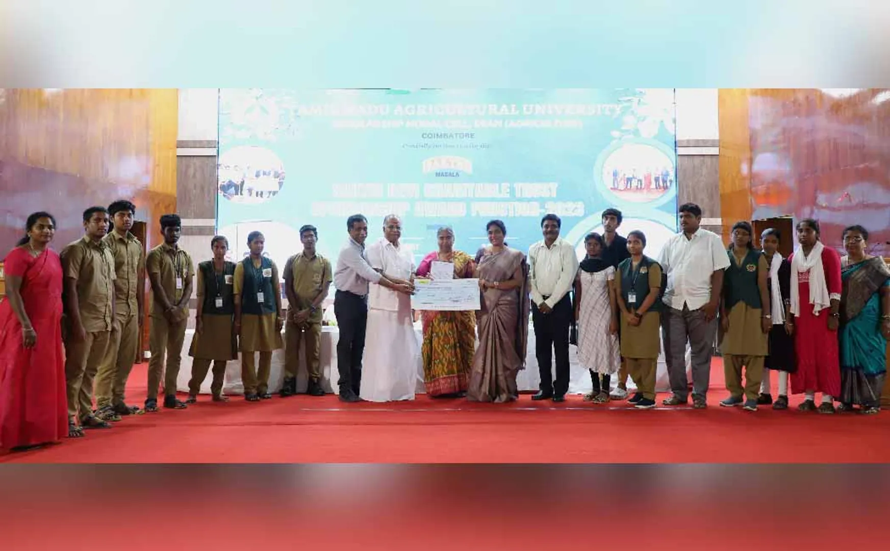 Sakthi Masala Company has provided grants to differently abled students studying agriculture