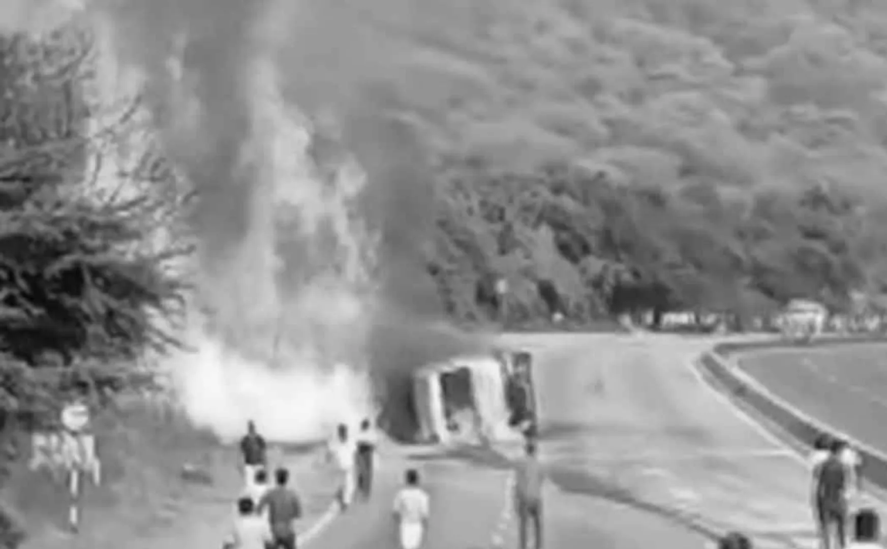 Tanker truck overturned incident  