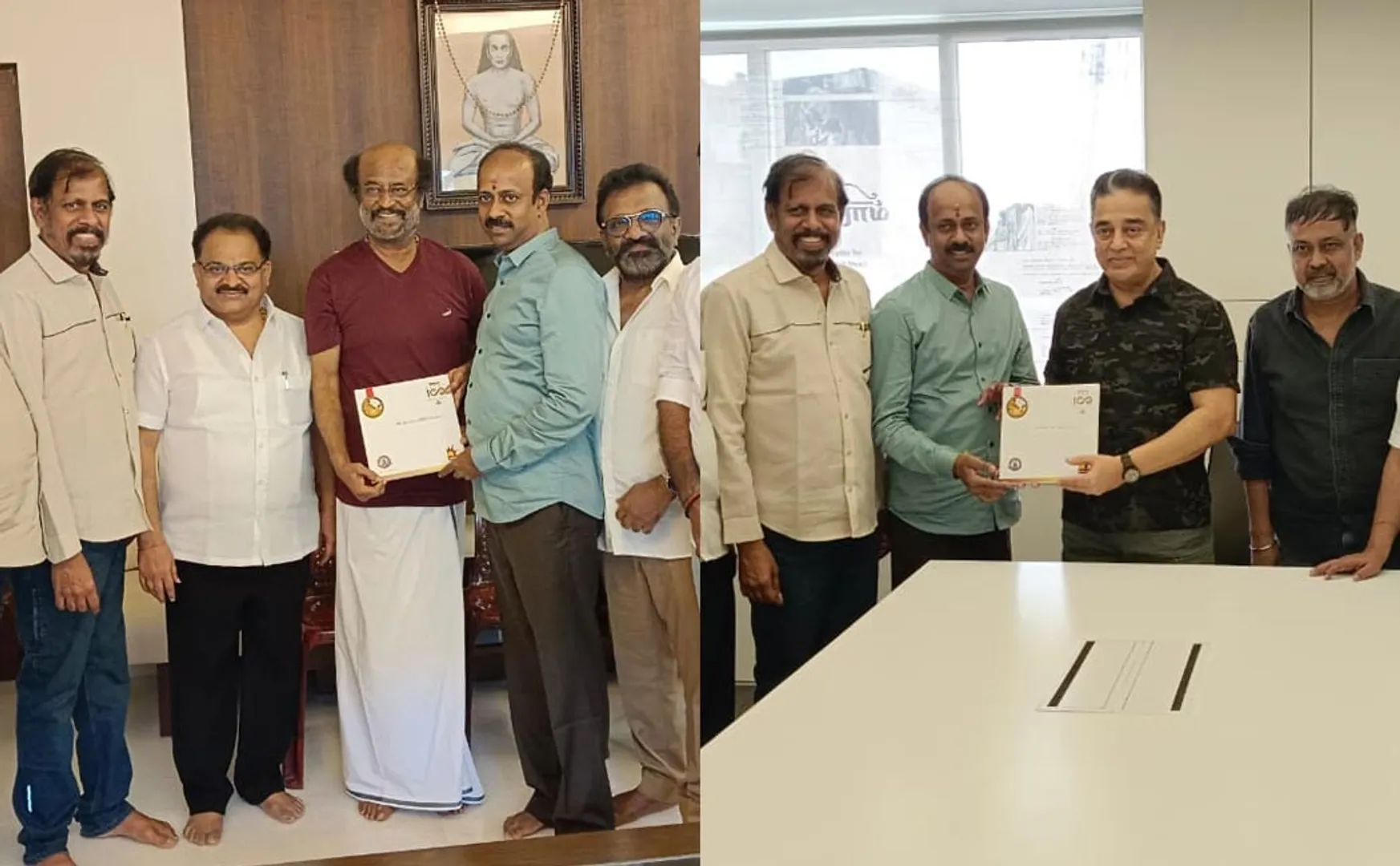 rajini kamal invited to kalaignar 100