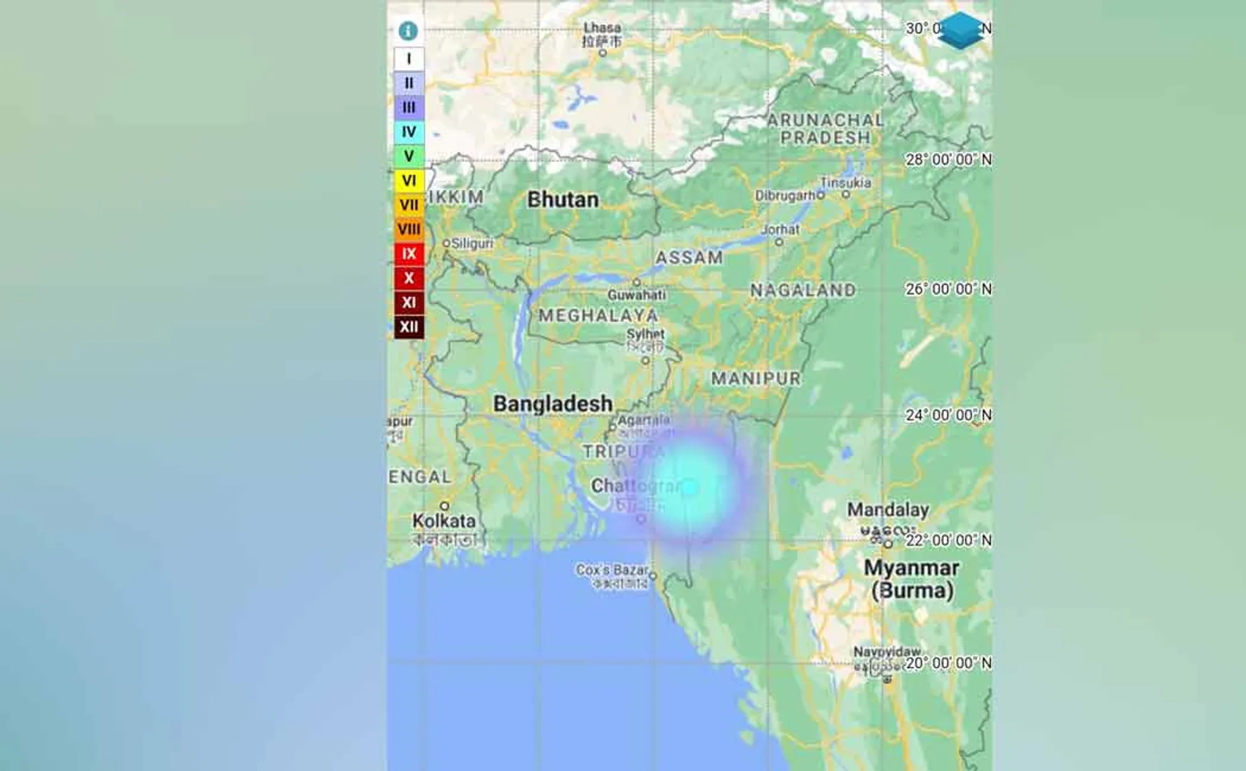Earthquake in Mizoram